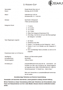 Read more about the article Ausschreibung 3. Kissaki Cup